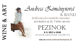 Wine& Art - Andrea Zimányiová & Band, 8.9.2017 19:00
