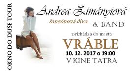 Andrea Zimányiová & Band vo Vrábľoch, 10.12.2017 19:00