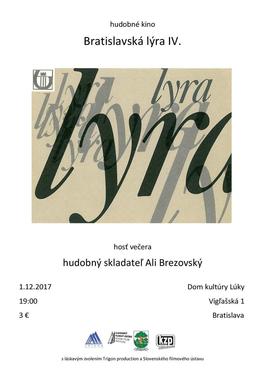 Hudobné kino - Bratislavská lýra IV., 1.12.2017 19:00