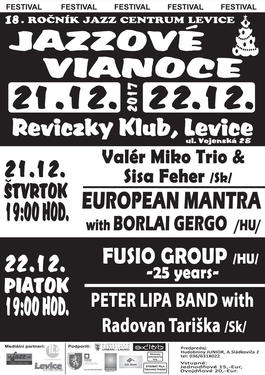 Festival JAZZOVÉ VIANOCE 2017 Levice, 21.12.2017 19:00