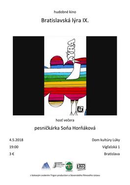 Hudobné kino - Bratislavská lýra IX., 4.5.2018 19:00