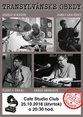 TRANSYLVÁNSKE OBEDY - koncert v Clube Cafe Studio, 25.10.2018 20:30