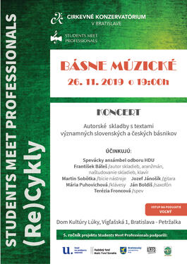 Básne múzické - Students meet Professionals, 26.11.2019 19:00