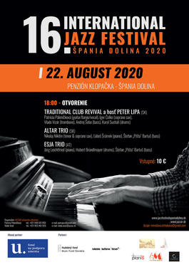 16. International Jazz Festival Špania Dolina 2020, 22.8.2020 18:00