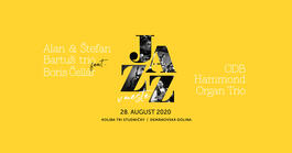 Dvojkoncert: Alan & Štefan Bartuš trio feat. Boris Čellár / ODB Hammond Organ Trio, 28.8.2020 19:00