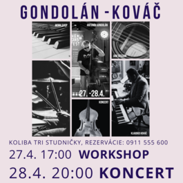 Antonín Gondolán feat. Klaudius Kováč, 28.4.2023 20:00