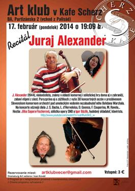 Recitál Juraj Alexander, 17.2.2014 19:00