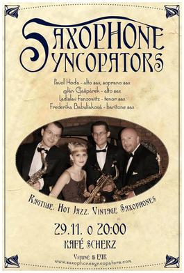 Ragtime Night with Saxophone Syncopators v Kafé Scherz, 29.11.2014 20:00