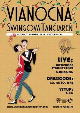 VIANOČNÁ SWINGOVÁ TANČIAREŇ @ BISTRO ST. GERMAIN, 19.12.2015 19:00