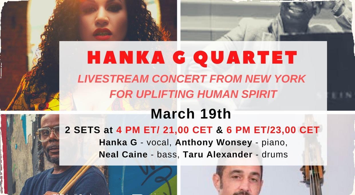 Jazzová speváčka Hanka G  prinesie vo štvrtok ,,livestream’’ koncert. Nalaďte sa na živú hudbu priamo z New Yorku