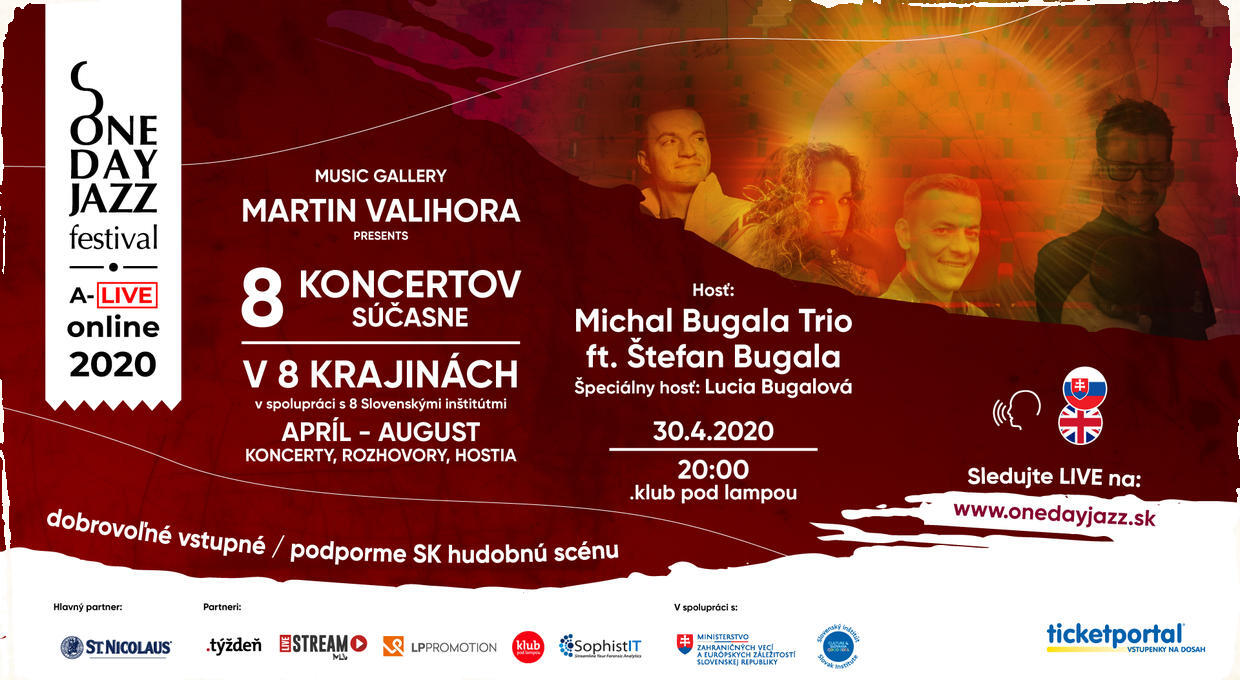 One Day Jazz Festival štartuje v roku 2020 špeciálnymi online koncertami