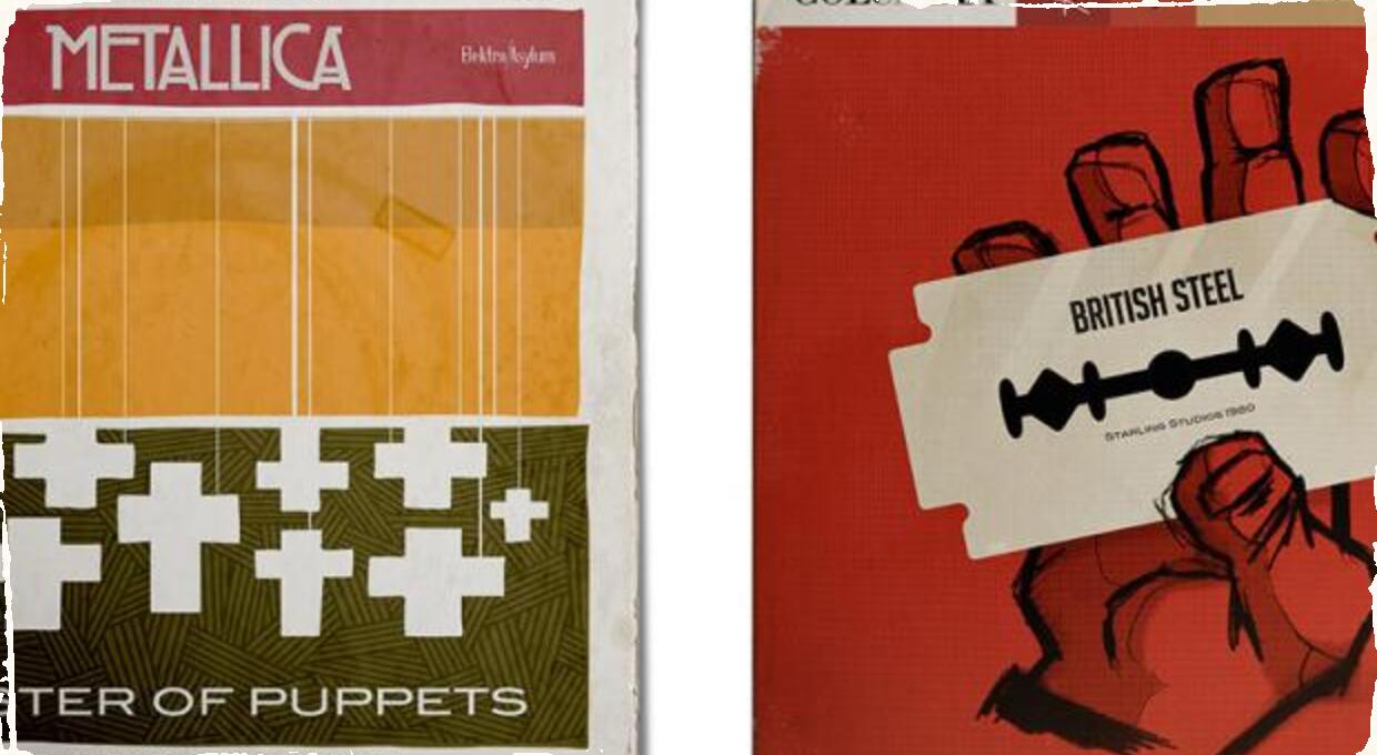 Brazílsky grafik prerobil obaly metalových klasík do designu jazzových albumov 50tych rokov