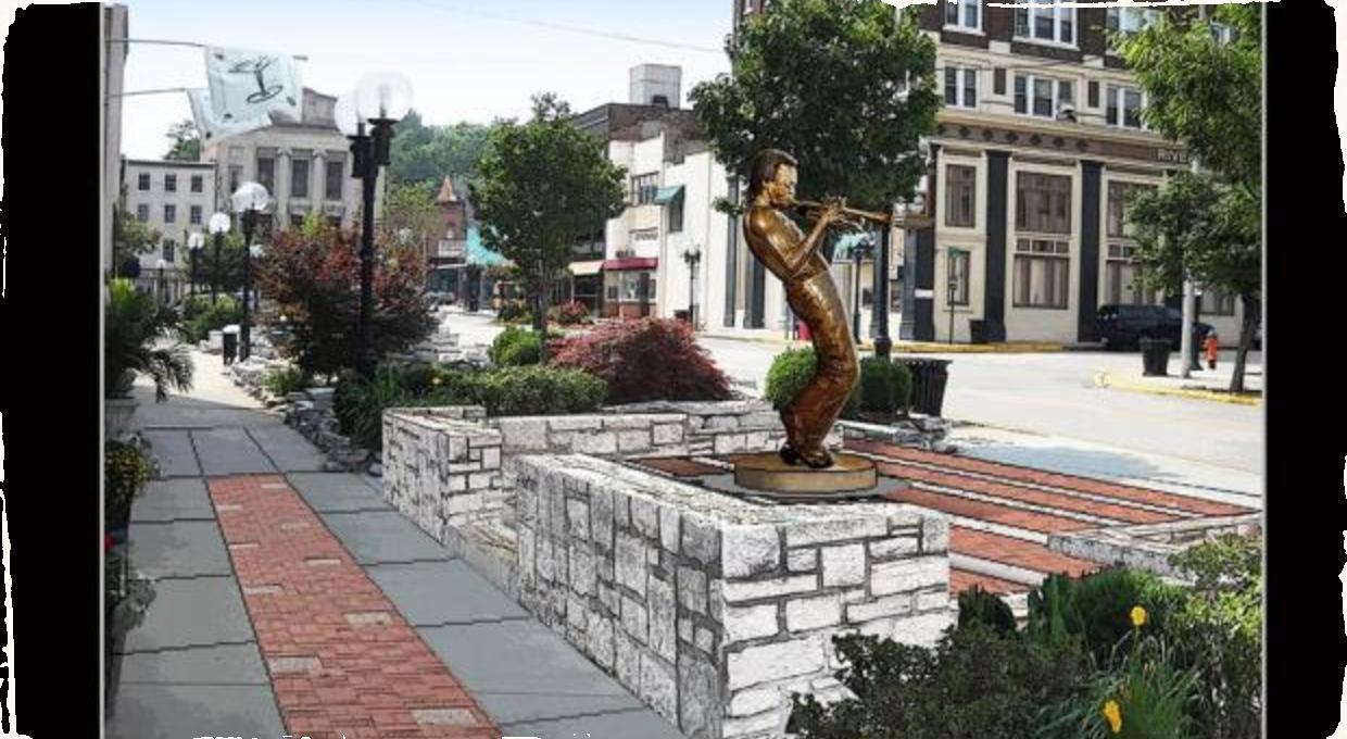 Slávnostné odhalenie sochy Milesa Davisa v meste Alton